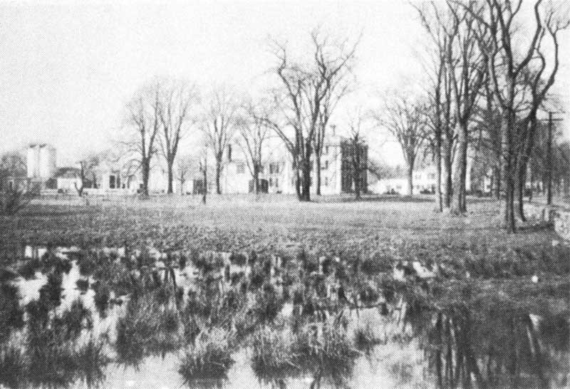 Baldwin mansion in its original loation on the canal