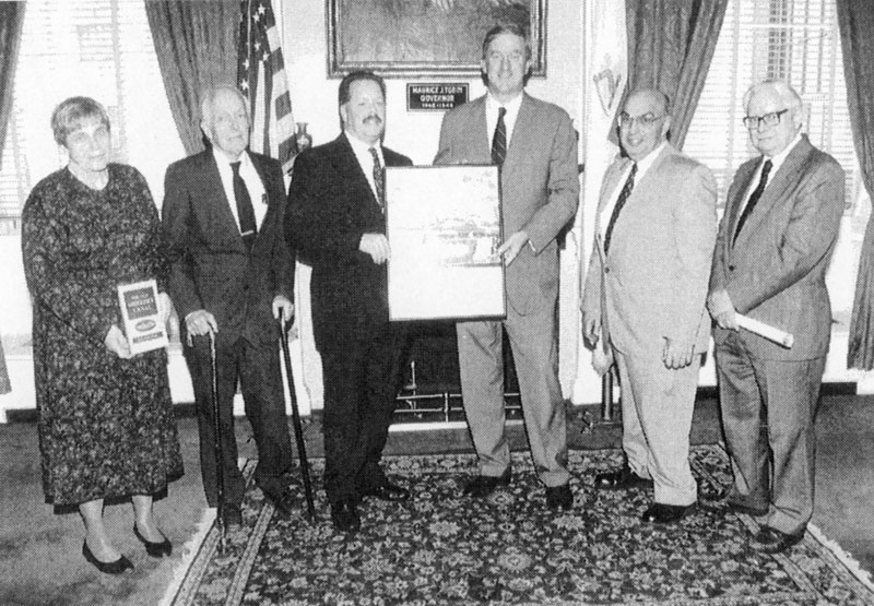 Poster presented to Governor Weld
