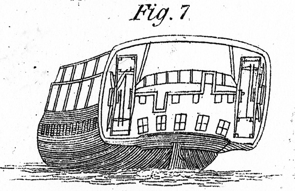 Stern of a Ship Propelled by Paddles
