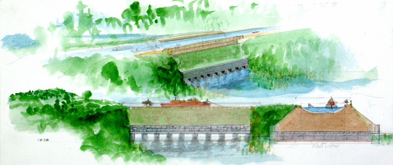Symmes River Aqueduct, as rebuilt in about 1827