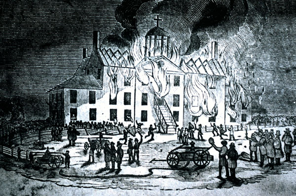The burning of the Urseline Convent