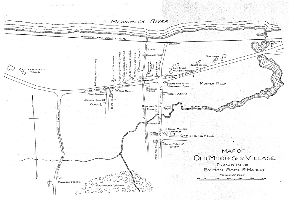 Map of Old Middlesex Village