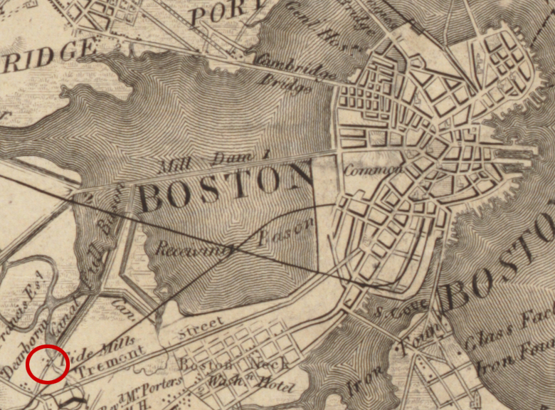 Hales, John Groves. Map of Boston and Its Vicinity. (Boston: John G. Hales, 1833) - from the Leventhal Map & Education Center, Boston Public Library