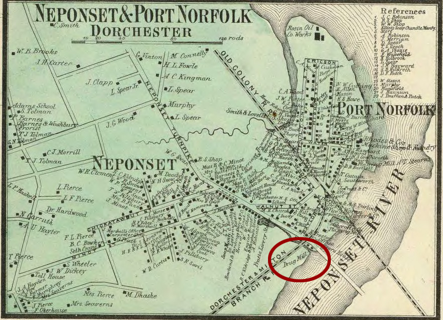 Walling Map of Norfolk County, 1858 from www.DavidRumsey.com