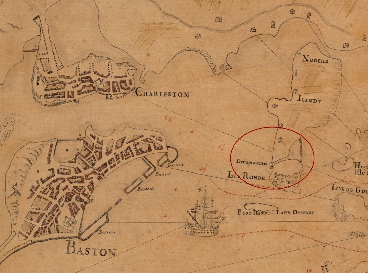 Carte de la Ville, Baye, et Environs de Baston
