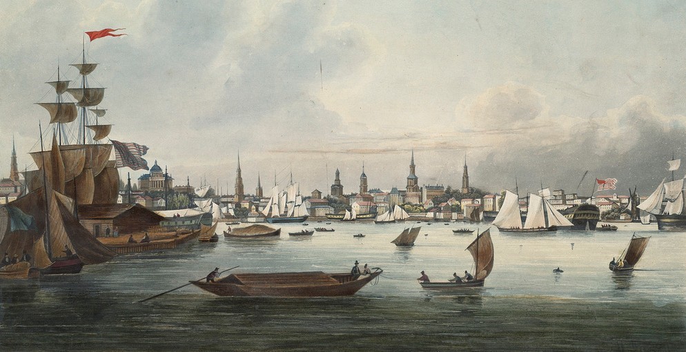 Boston Harbor painting