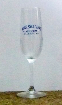 Champaign Glass utilized to “toast” at the dedication of the Middlesex Canal Museum and Visitors Center.