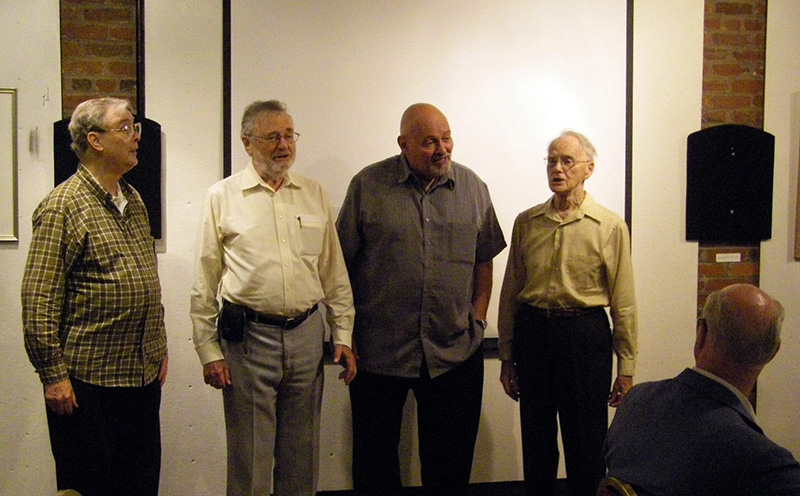 A second picture of the quartet, Paul Wiggin is on the left and Dave Dettinger is on the far right. Pictures courtesy of Betty Bigwood