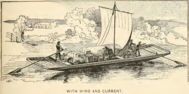 One of Allan Evans Herrick’s canal boat woodcuts.