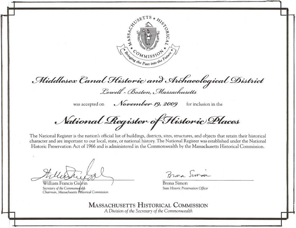 National Register Certificate